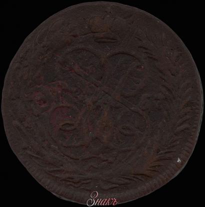 Picture 1 kopeck 1757 year  
