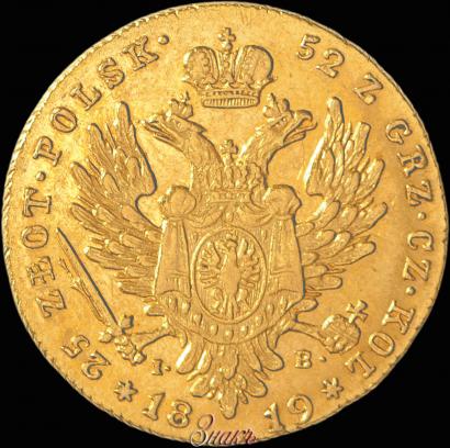 Picture 25 złotych 1819 year IB 