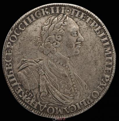Picture 1 rouble 1724 year СПБ "Sun rouble, portrait in armour"