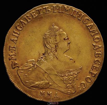 Фото 10 рублей 1758 года ММД 