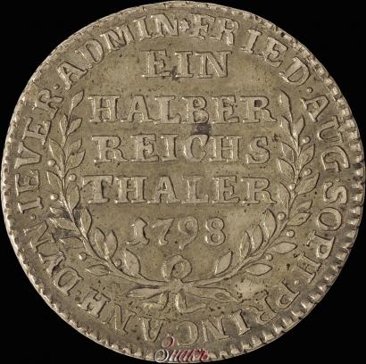 Picture Ein halber reichsthaler 1798 year  "Dutchy of Jever"