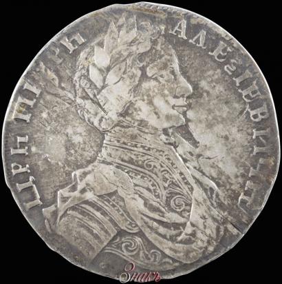 Picture 1 rouble 1712 year  "Portrait by S. Gouin"
