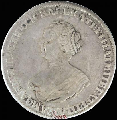 Фото 1 рубль 1725 года  "Траурный"