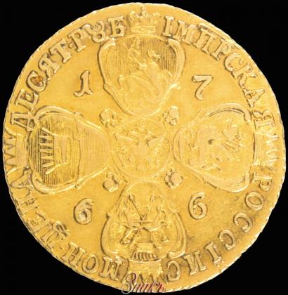 Picture 10 roubles 1766 year СПБ 