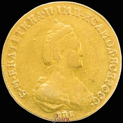 Фото 5 рублей 1783 года СПБ 