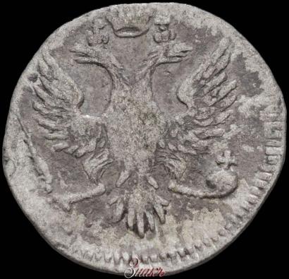Picture 2 kopecks 1757 year  "For Livonia"