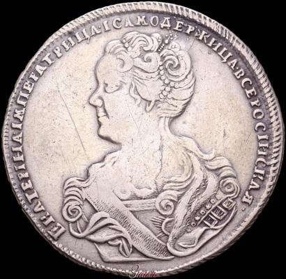 Picture Poltina 1726 year СПБ "Petersburg type, portrait turned to the left"