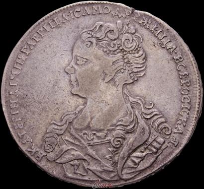 Picture 1 rouble 1726 year  "Moscow type, portrait turned to the left"