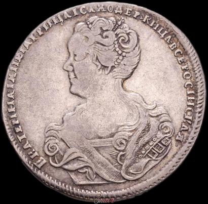 Picture Poltina 1726 year СПБ "Petersburg type, portrait turned to the left"