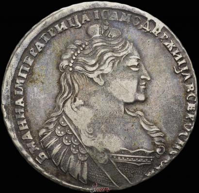 Фото 1 рубль 1737 года  "Тип 1735 года"