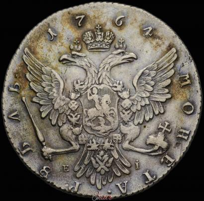 Picture 1 rouble 1764 year ММД-EI 