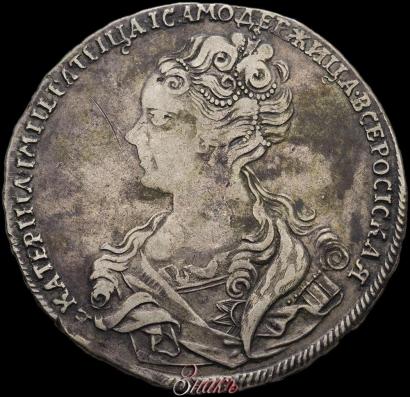 Picture 1 rouble 1726 year  "Moscow type, portrait turned to the left"