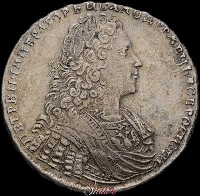 Фото 1 рубль 1729 года  "Тип 1728"