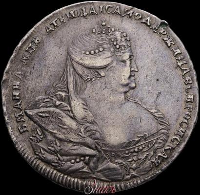 Фото 1 рубль 1737 года  "Работы Гедлингера"
