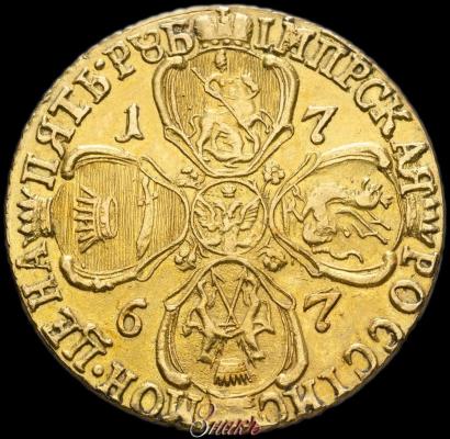 Picture 5 roubles 1776 year СПБ 