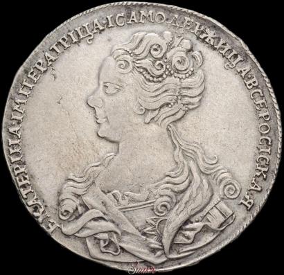 Picture 1 rouble 1726 year  "Moscow type, portrait turned to the left"