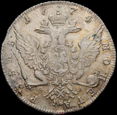 Picture 1 rouble 1774 year СПБ-ФЛ 