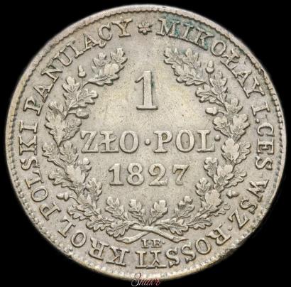 Picture 1 złoty 1827 year IB 