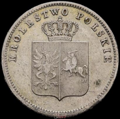 Picture 2 złote 1831 year KG "Polish uprising"