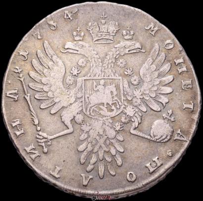 Picture Poltina 1734 year  "Type of 1735"