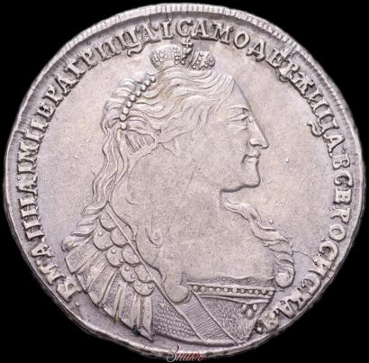 Фото 1 рубль 1737 года  "Тип 1735 года"