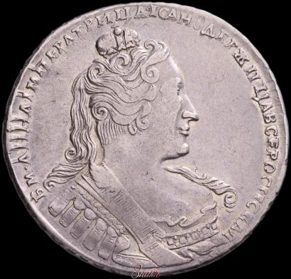 Фото 1 рубль 1733 года  