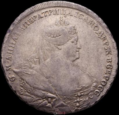 Picture 1 rouble 1737 year  "Portrait by Gedlinger"