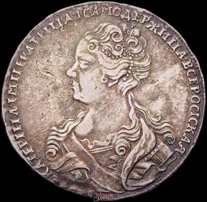 Picture 1 rouble 1726 year  "Moscow type, portrait turned to the left"