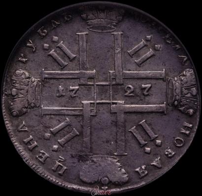 Picture 1 rouble 1727 year  "Petersburg type"