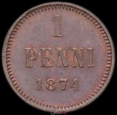 Picture 1 penni 1874 year  
