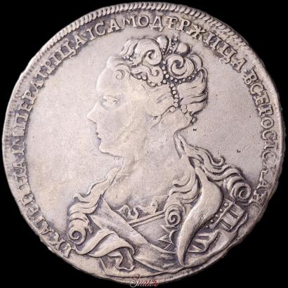 Фото 1 рубль 1726 года  "Московский тип, портрет влево"