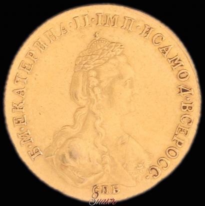 Фото 5 рублей 1782 года СПБ 