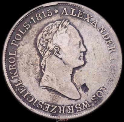 Фото 5 злотых 1829 года FH 