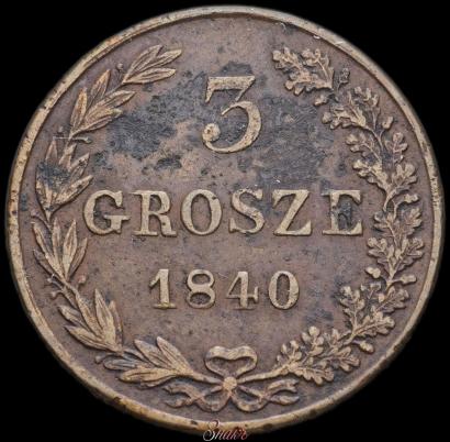 Picture 3 grosze 1840 year MW 