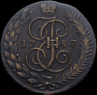 Picture 5 kopecks 1787 year ТМ 