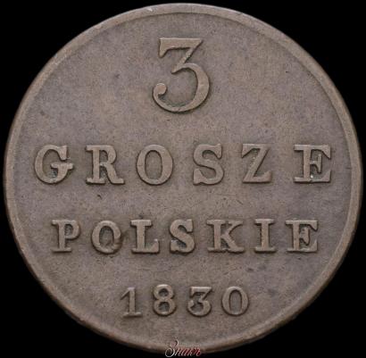 Фото 3 гроша 1830 года FH 