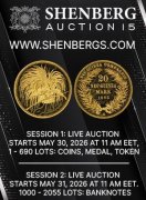SHENBERG AUCTION, каталог лотов, результаты торгов