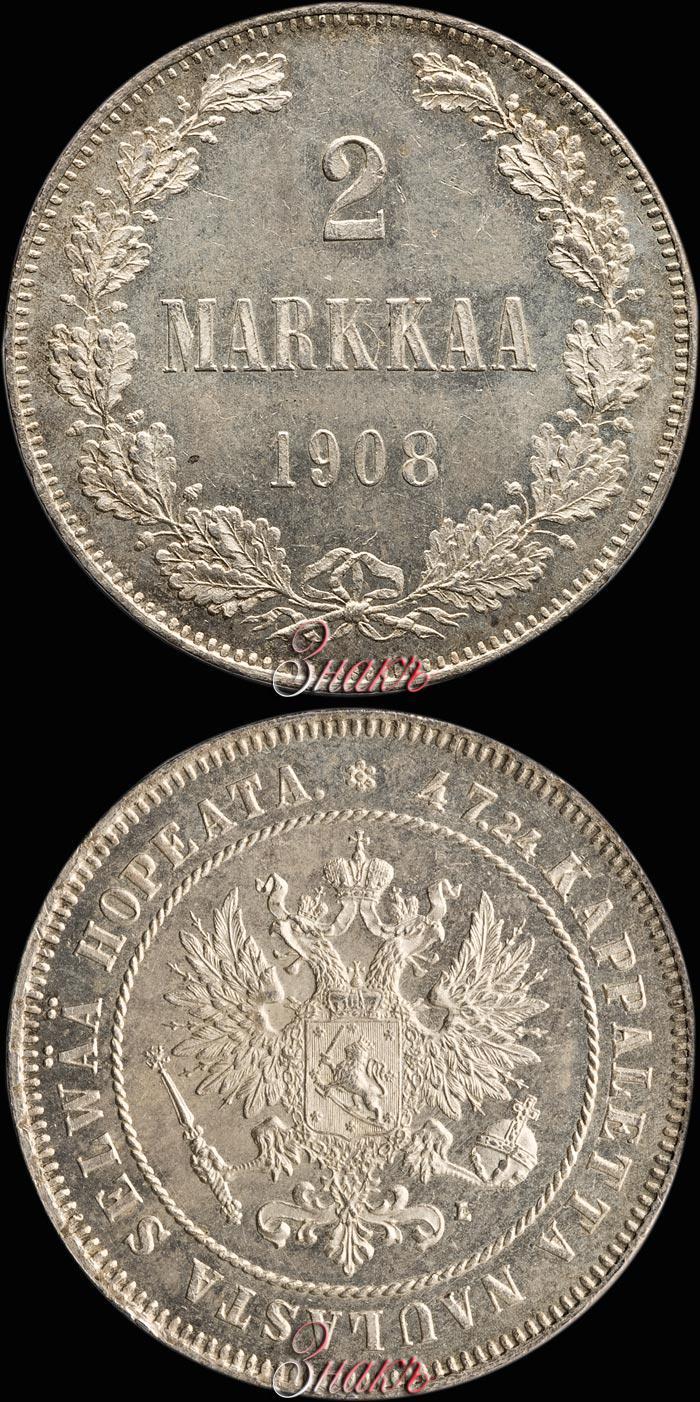 Picture 2 markkaa 1908 year L 