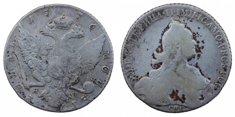 Picture 1 rouble 1776 year СПБ-ЯЧ 
