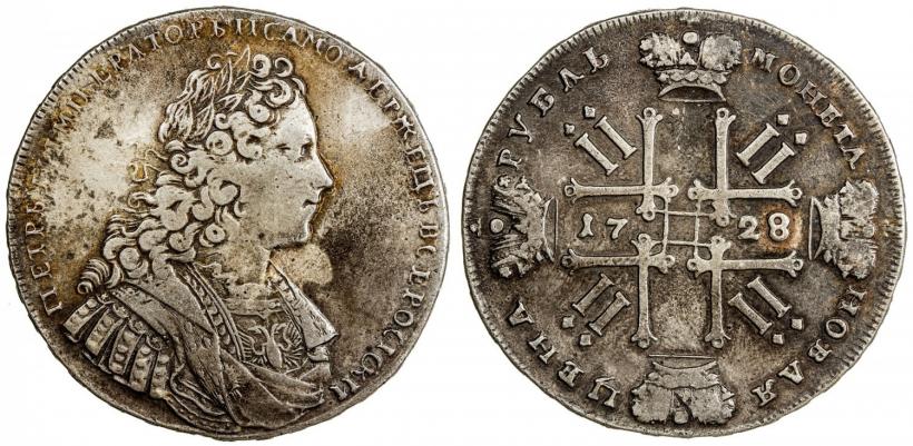 Фото 1 рубль 1728 года  "Тип 1728"