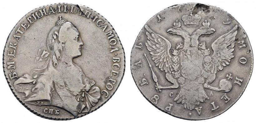 Picture 1 rouble 1769 year СПБ-СА 