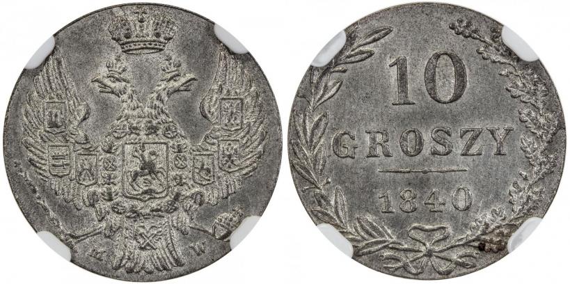 Picture 10 groszy 1840 year MW 