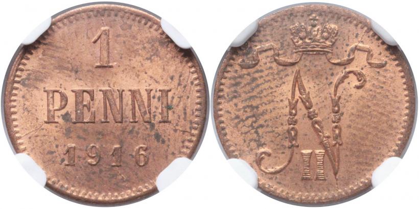 Фото 1 пенни 1916 года  