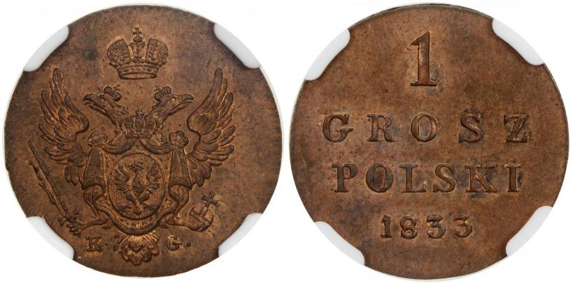 Picture 1 grosz 1833 year KG 