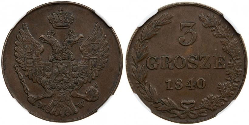 Picture 1 grosz 1840 year MW 