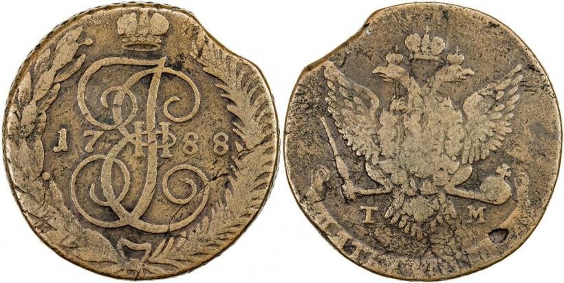 Фото 5 копеек 1788 года ТМ 