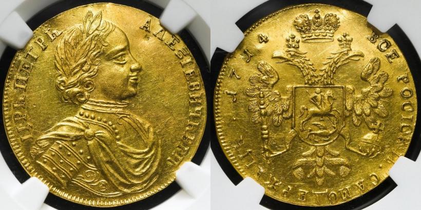 Picture 2 ducats 1714 year  