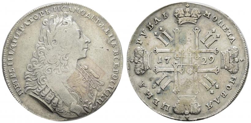 Фото 1 рубль 1729 года  "Тип 1729"