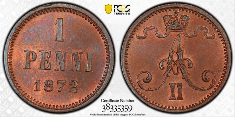 Picture 1 penni 1872 year  