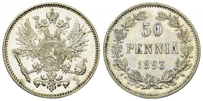 Фото 50 пенни 1893 года L 